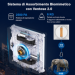 Liectroux YW710 - spray d'acqua automatico doppio lato, controllo APP, guida vocale, pulizia automatica sia del telaio che del vetro senza telaio - immagine 7