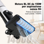 Aspirapolvere portatile senza fili Liectroux i7 Pro per solidi e liquidi, autopulente, autoasciugante, con guida vocale. - immagine 3