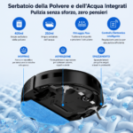 Robot aspirapolvere Liectroux N7S-U 2 in 1 con funzione di aspirazione e lavaggio, batteria da 4400 mAh e potenza di aspirazione di 4000 Pa per la pulizia della casa. - immagine 4