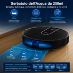 Robot aspirapolvere Liectroux N7S-U 2 in 1 con funzione di aspirazione e lavaggio, batteria da 4400 mAh e potenza di aspirazione di 4000 Pa per la pulizia della casa. - immagine 5