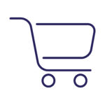 Shopping cart commerce isolated icon